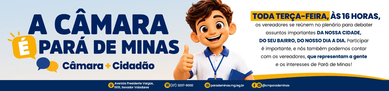 Convite para as reuniões plenárias da Câmara Municipal