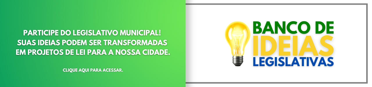 Banner de divulgação sobre o banco de ideias legislativas
